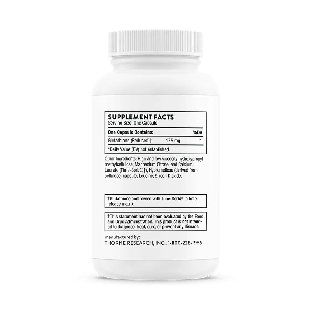 Glutathione-SR by Thorne Bottle Supplement Facts