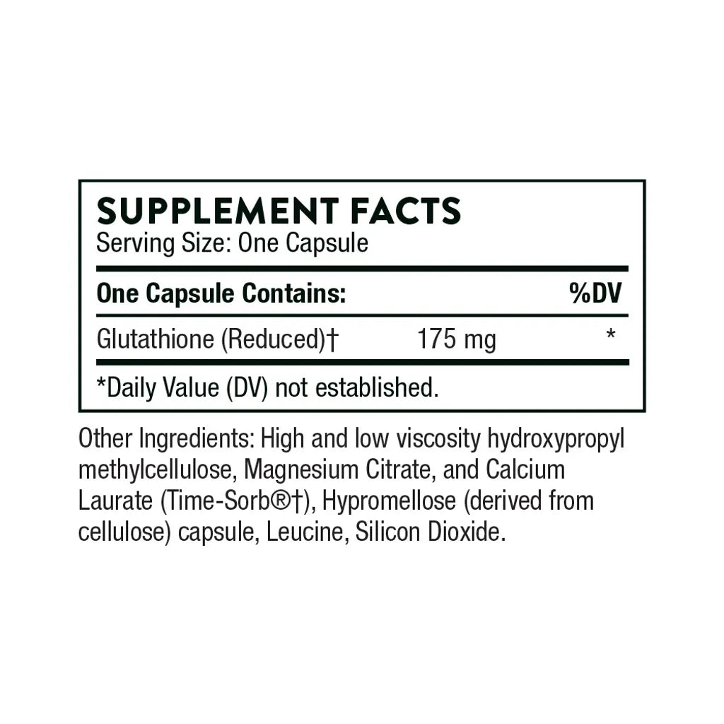 Glutathione-SR by Thorne Supplement Facts