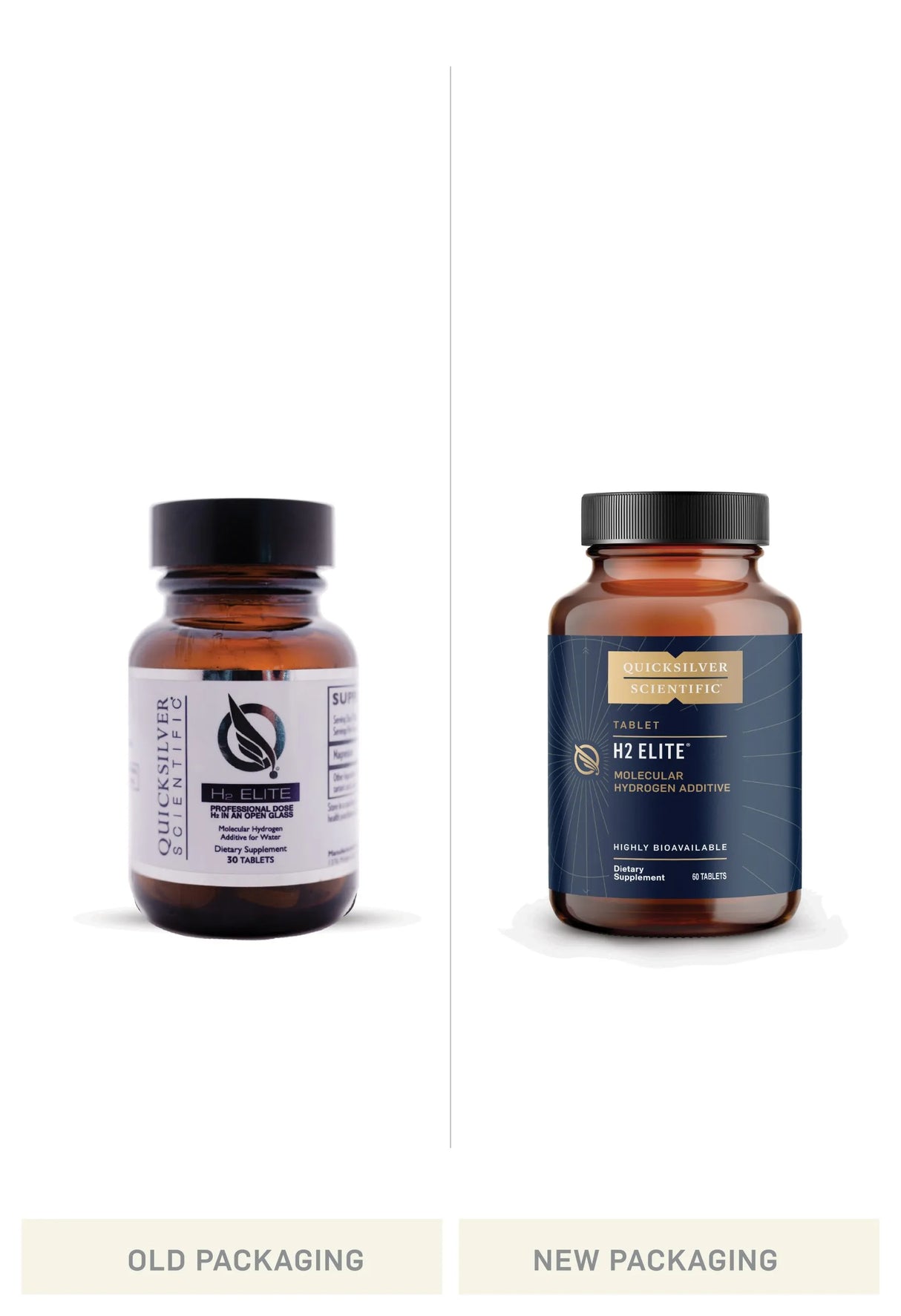 H2 Elite by Quicksilver Scientific Old vs New Bottle Comparison