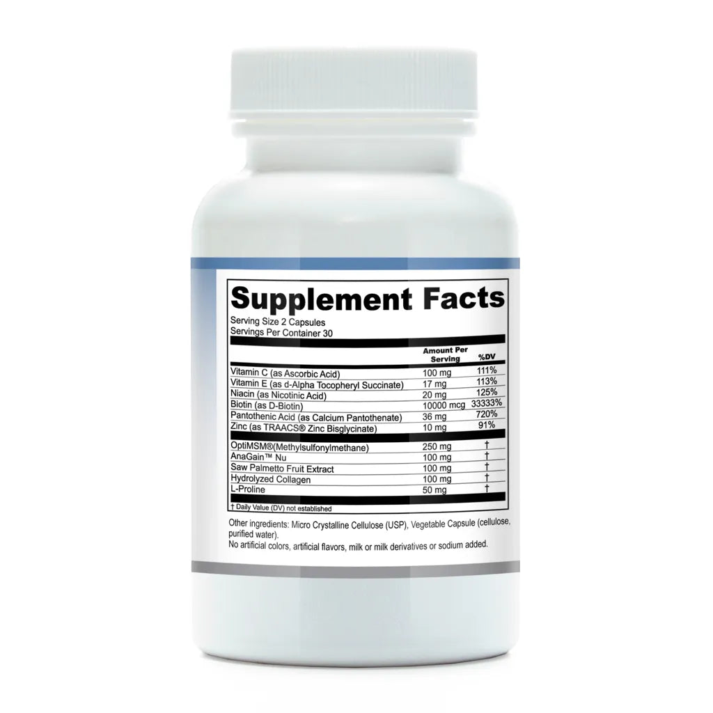 Hair Nails and Skin Essentials by Compounded Nutrients Supplement Facts