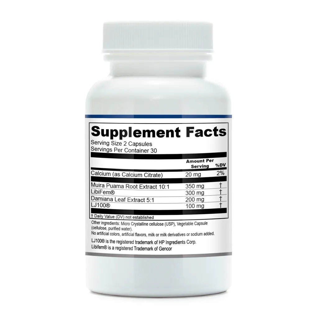 Libido and Vitality Support by Compounded Nutrients Supplement Facts