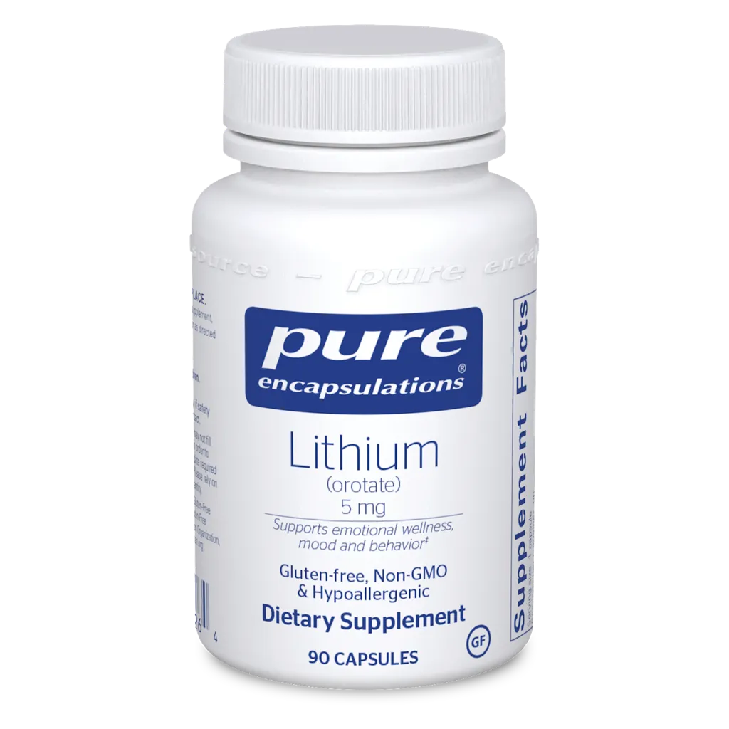 Lithium (orotate) 5mg by Pure Encapsulations