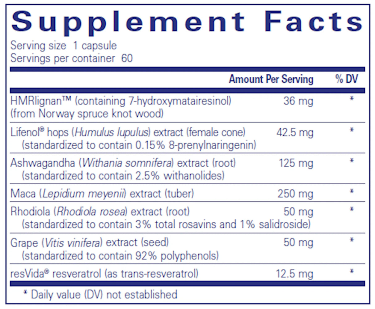 MenoViVe by Pure Encapsulations Supplement Facts