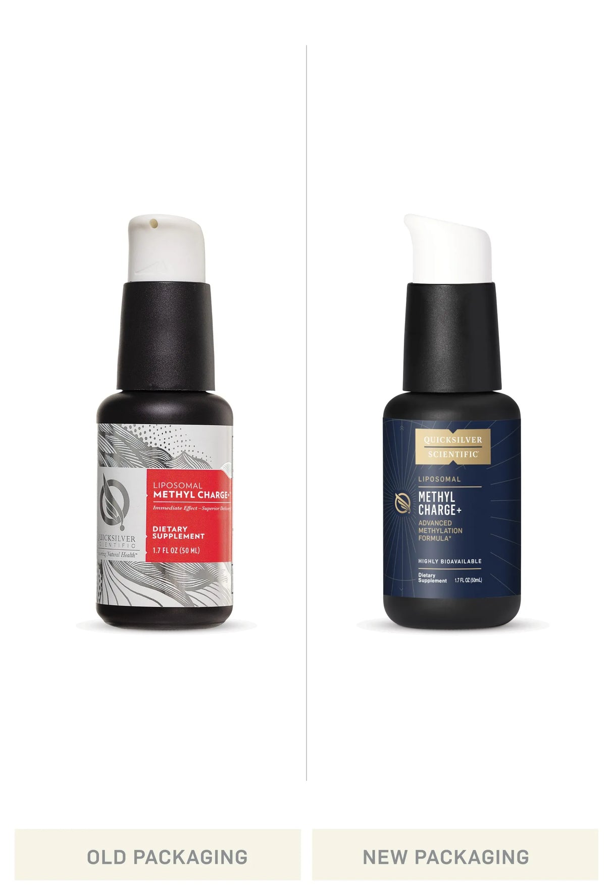 Methyl Charge+ by Quicksilver Scientific Old vs New Bottle Comparison