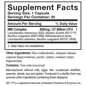 Multi-Biome by Researched Nutritionals Supplement Facts