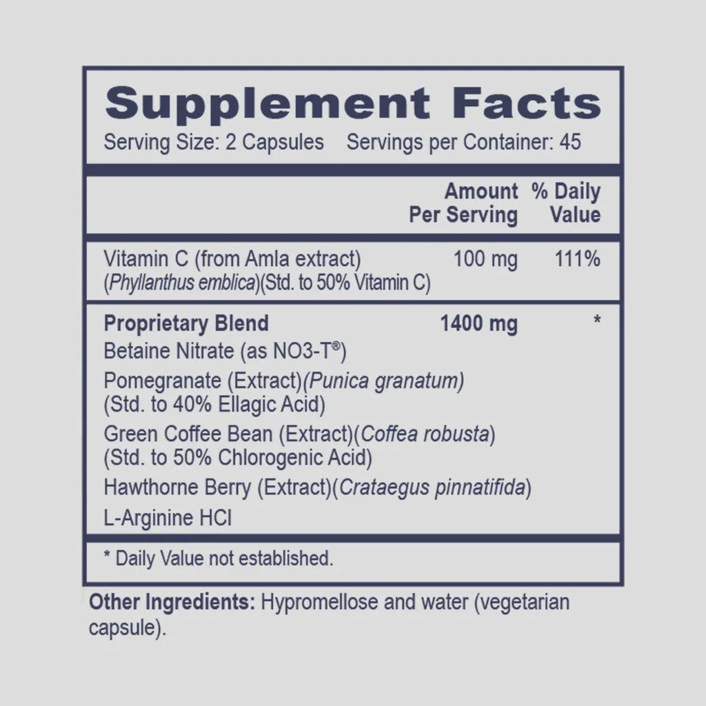 NOS Assist (Nit-Ox Boost) by PHP/MethylGenetic Nutrition Supplement Facts