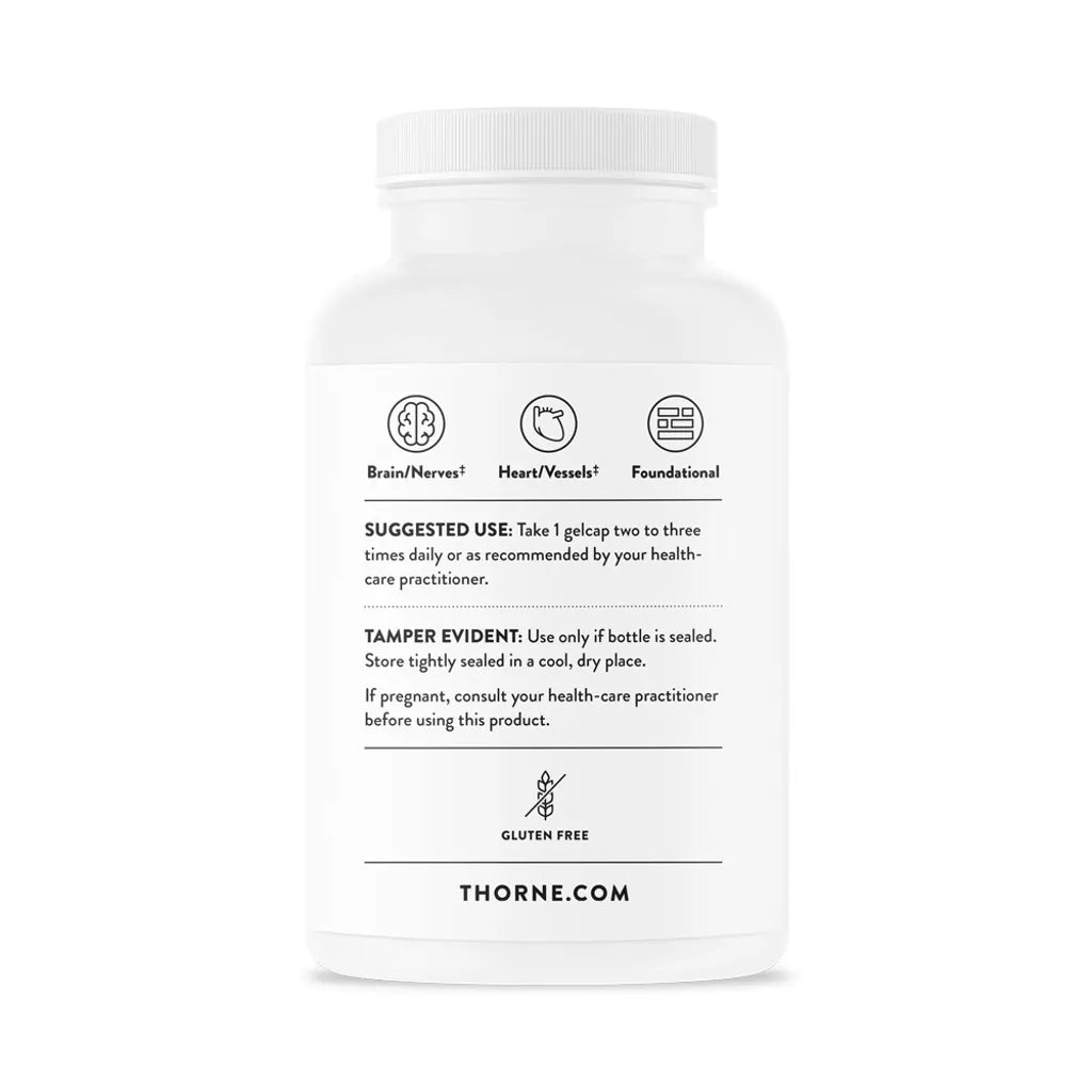 Omega-3 w/ CoQ10 by Thorne Bottle Label