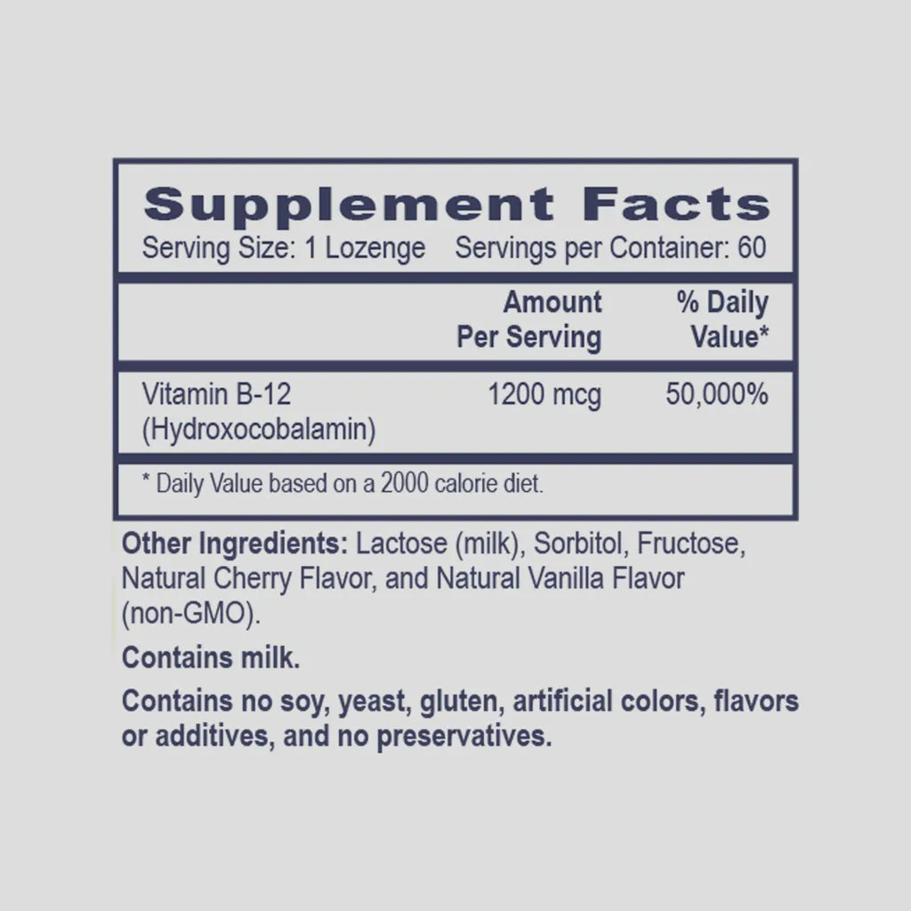 Pro Hydroxocobalamin by PHP/MethylGenetic Nutrition Supplement Facts