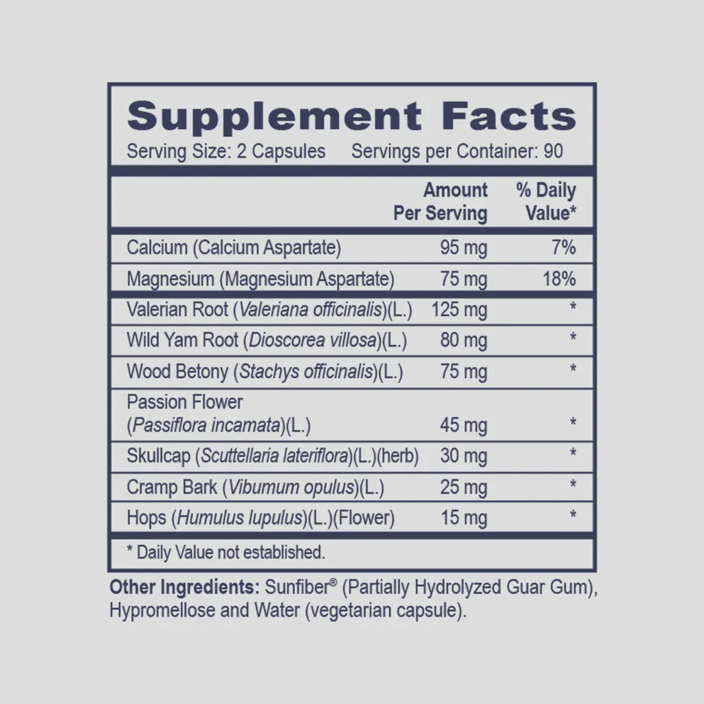 Pro Muscle Calm by Professional Health Products Supplement Facts