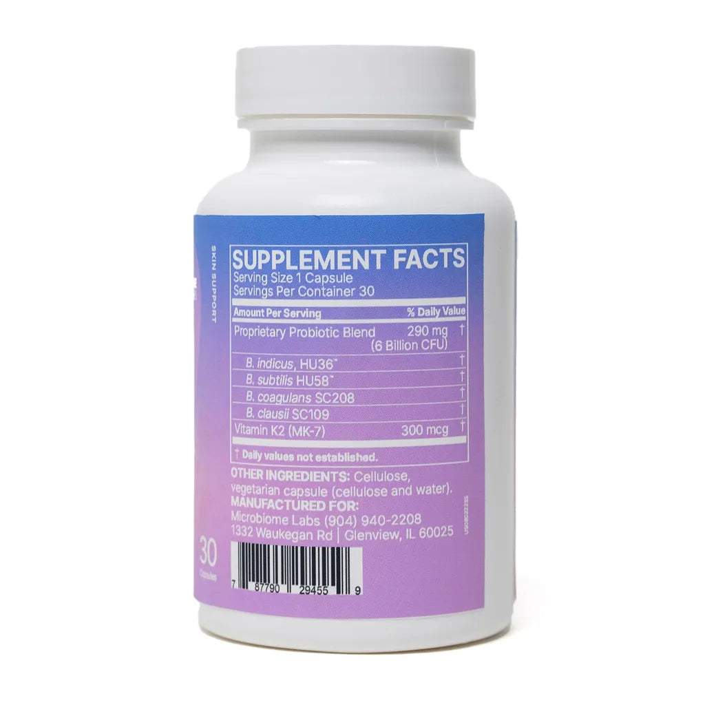 SereneSkin by Microbiome Labs Supplement Facts