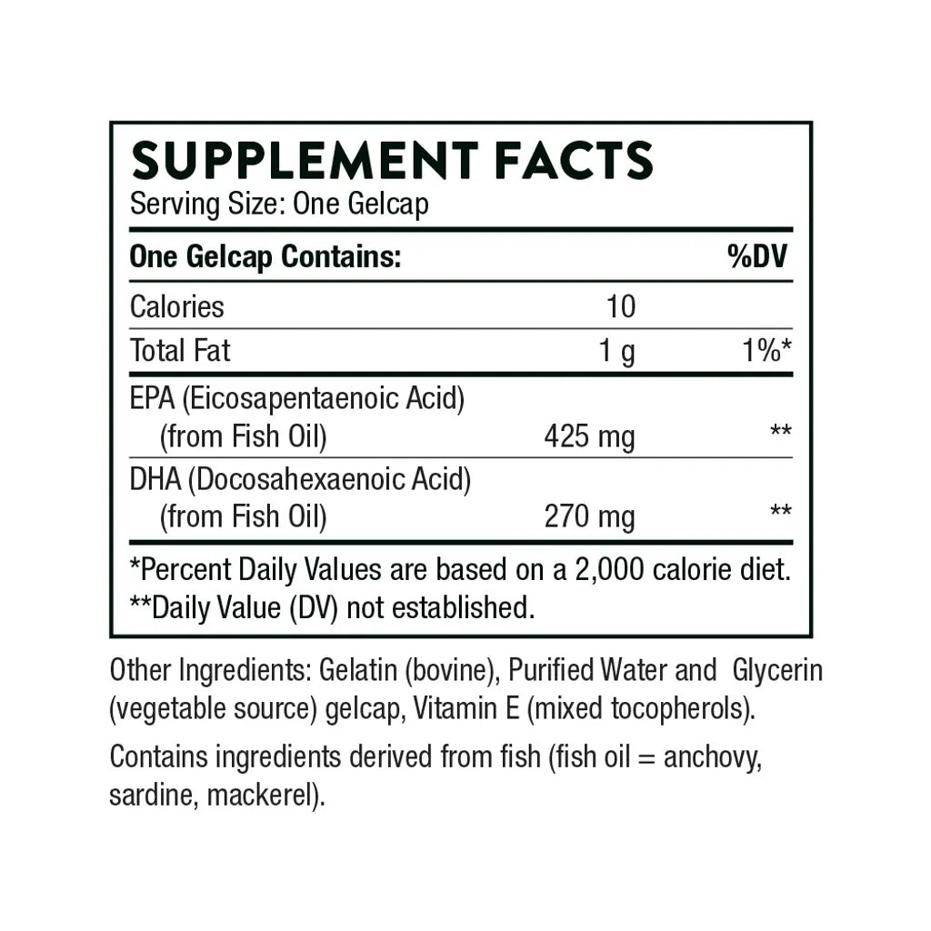 Super EPA by Thorne Supplement Facts