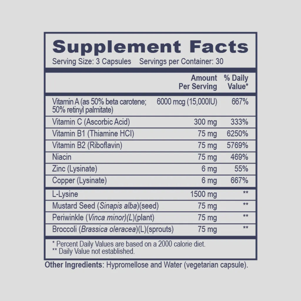 Viroplex by Professional Health Products Supplement Facts