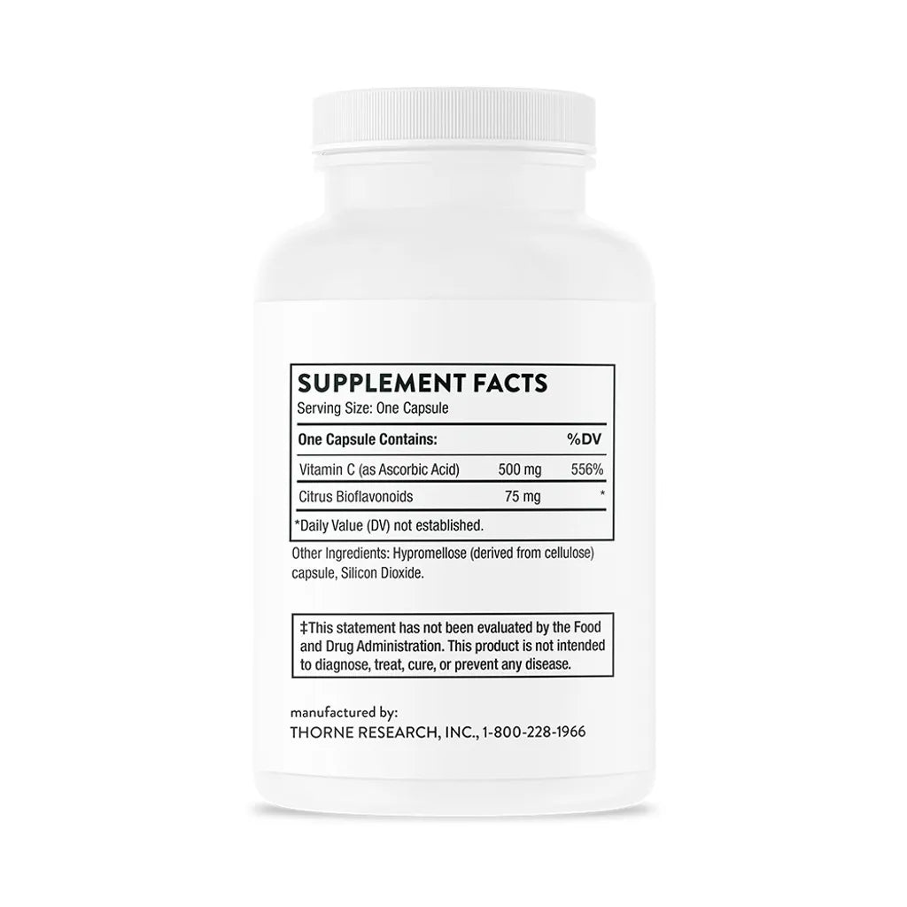 Vitamin C with Flavonoids by Thorne Bottle Supplement Facts