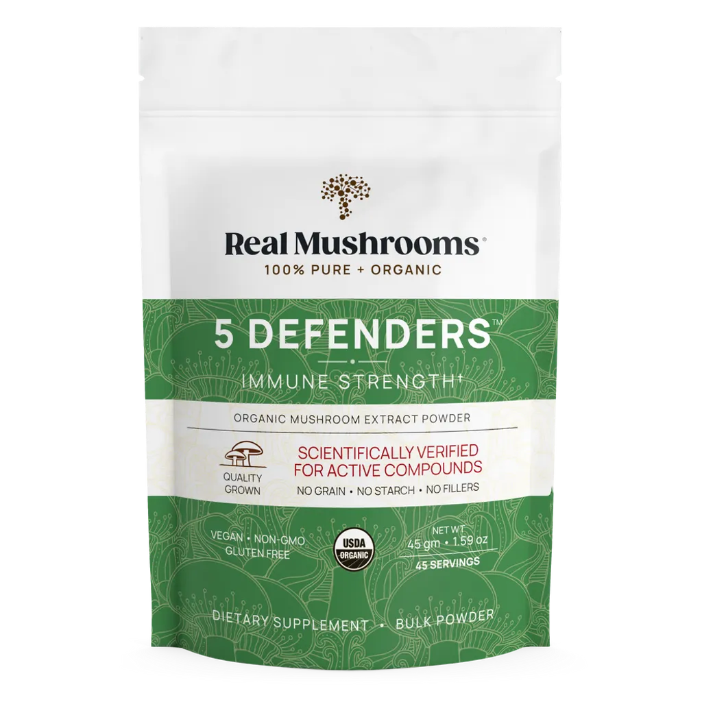 5 Defenders Mushroom Powder by Real Mushrooms