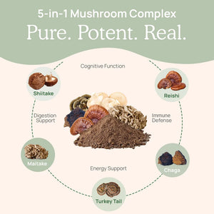 5 Defenders Mushroom Powder by Real Mushrooms Promotional Material
