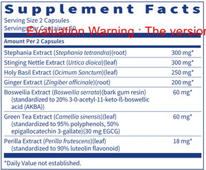 Advanced Inflammation Support by Klaire Labs Supplement Facts