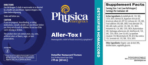 Aller-Tox I by Physica Energetics Supplement Facts