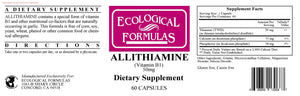 Allithiamine (Vitamin B1) by Ecological Formulas Supplement Facts