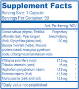 AyuTest Male Support by Ayush Herbs Supplement Facts