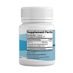 BPC-157 PURE - Immediate Release by Integrative Peptides Supplement Facts