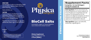 BioCell Salts by Physica Energetics Supplement Facts