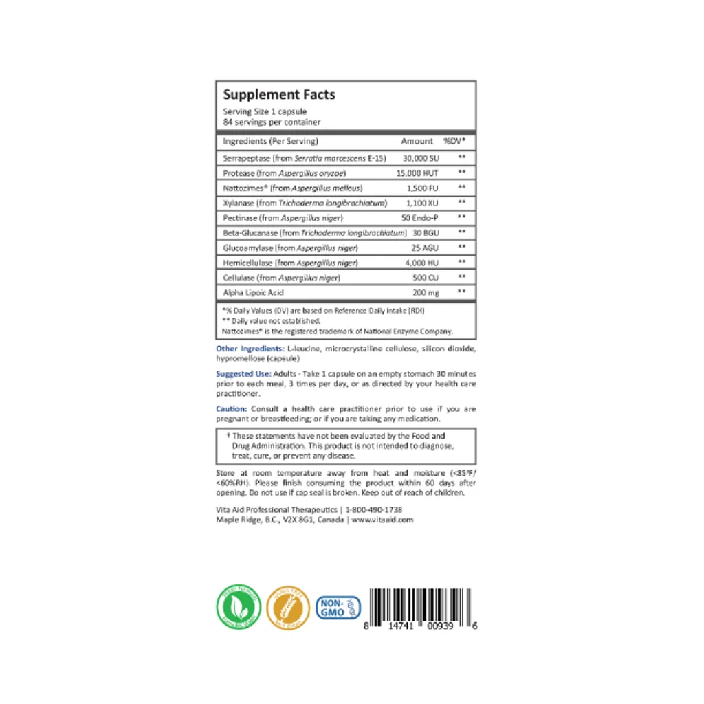 BiofilmX by Vita Aid Supplement Facts