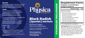 Black Radish (Spanish) Intrinsic by Physica Energetics Supplement Facts