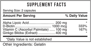 BrainDTX by True Cellular Supplement Facts