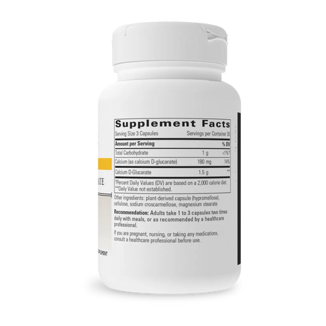 Calcium D-Glucarate by Integrative Therapeutics Supplement Facts