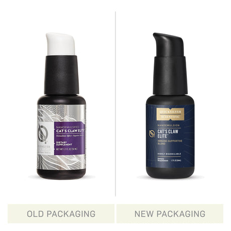 Cat’s Claw Elite by Quicksilver Scientific Old vs New Bottle Comparison