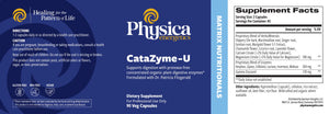 CataZyme-U by Physica Energetics Supplement Facts