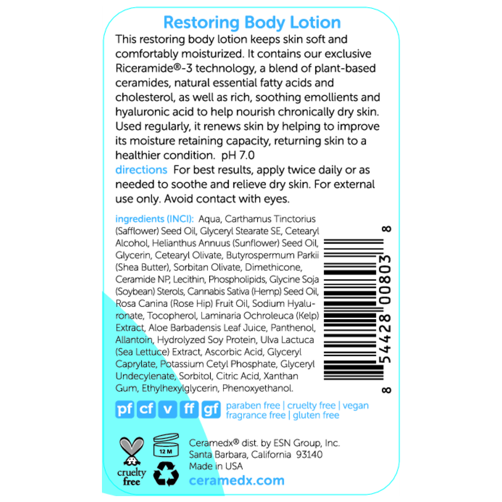 Ceramedx Restoring Body Lotion