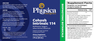 Cohosh Intrinsic 114 by Physica Energetics Supplement Facts