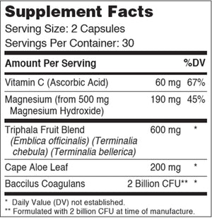 ConstipAid by Advanced Nutrition by Zahler Supplement Facts