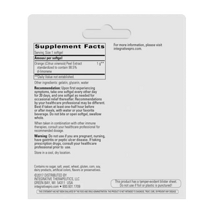 D-Limonene by Integrative Therapeutics Supplement Facts