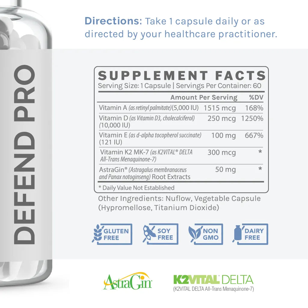Defend Pro by InfiniWell Supplement Facts