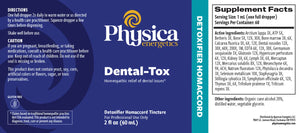 Dental-Tox by Physica Energetics Supplement Facts