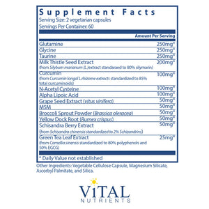 Detox Formula by Vital Nutrients Supplement Facts