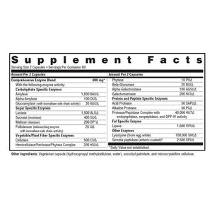 Digestion Intensive by Seeking Health Supplement Facts