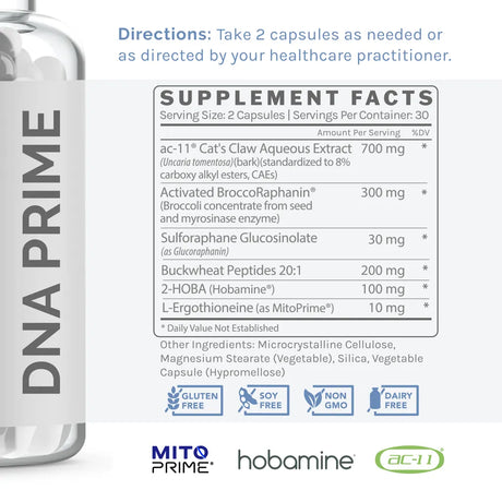 DNA Prime by InfiniWell Supplement Facts