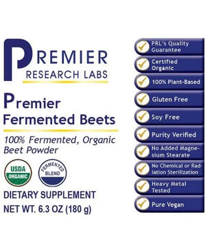 Premier Fermented Beets by Premier Research Labs Label