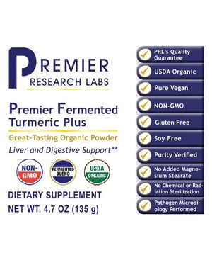 Premier Fermented Turmeric Plus by Premier Research Labs Label