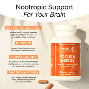 Focus & Energy by Brain MD Label
