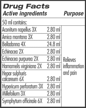 GUNA Throat & Gums Spray by Guna Supplement Facts