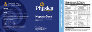 HepataGest Powder by Physica Energetics Supplement Facts