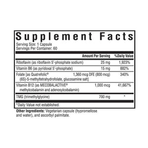 HomocysteX Plus by Seeking Health Supplement Facts