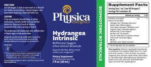 Hydrangea Intrinsic by Physica Energetics Supplement Facts