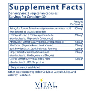 Immune Support by Vital Nutrients Supplement Facts