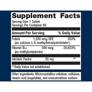 Intrinsi B12/Folate by Metagenics Supplement Facts