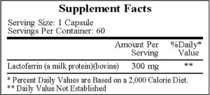 Lactoferrin 300mg by Ecological Formulas Supplement Facts
